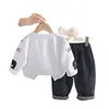 Conjunto Elegante de Primavera y Otoño para Niños Transfronterizos 2026 Nuevo Modelo Ropa de Otoño para Bebé Sudadera de Cuello Redondo para Niños Pequeños y Medianos Conjunto de Dos Piezas