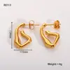 [Suministro Directo de Fábrica y Venta al por Mayor] Nuevos Pendientes de Acero de Titanio de Verano para Mujer, Pendientes Geométricos Antialérgicos, Pendientes Personalizados