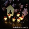 Cordão de Luz Decorativa de Natal LED Transfronteiriço Papai Noel Chapéu Preto Luz Floco de Neve Lanterna Decorativa Cabeça de Veado com Luz Lanterna