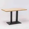 Mesa y Sillas Sencillas Casuales para Comedor Tienda de Té con Leche Tienda de Postres Combinación de Mesa y Sillas para Comedor Tienda de Comida Rápida Restaurante Occidental Asiento de Tarjeta de Madera Maciza Sofá