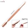 Set de Herramientas de Manicura Transfronterizo Acero Inoxidable Oro Rosa Tijeras para Piel Muerta Empujador de Contorno de Doble Extremo Empujador de Acero para Remover Uñas Set de 4 Piezas