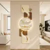 Pinturas decorativas de entrada e sala de estar transfronteiriças, luzes LED, parede de fundo de sofá vertical, novo estilo chinês, de alta qualidade, arte de parede criativa