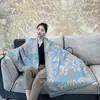 Bufanda Gruesa Cálida Estilo Yifei 2026 para Mujer, Chal de Cachemira Sintética, Bufanda de Doble Uso Dopamina con Cinta