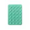 Funda de teléfono de silicona negra minimalista antideslizante con ventosa, soporte de teléfono portátil y extraíble, diseño cuadrado portátil, 24 piezas