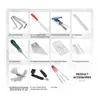 Herramienta de Reparación de Guitarra Herramienta de Cambio de Cuerdas Llave Lima de Lijado Regla de Medición Retractor de Cuerdas Regla de Nivelación 25 en 1
