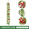 Guirnalda Artificial de Navidad con Bayas Rojas y Acebo para Decoración, Muebles, Arreglo de Candelabro, Colgante de Puerta, Bayas Rojas Artificiales de Navidad