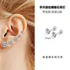 1 Par de Tarraxas de Aço Inoxidável com Design de Bola Redonda, Haste Fina com Rosca de Diamante, Tarraxas para Cartilagem Auricular 0.8mm