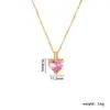 Collar de Amor Caliente Nuevo Transfronterizo para Mujer Cobre Chapado en Oro Real Elegante de Alta Calidad Zirconia Microincrustada Accesorios Colgantes