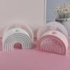 Resina epoxi bricolaje epoxi Puente Arcoíris Portavelas aromaterapia geométrico tridimensional en forma de U vela molde de silicona en stock al por mayor