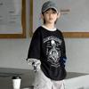 Camiseta de Manga Longa para Meninos Primavera e Outono 2025 Nova Camisa Básica de Outono Infantil Roupa de Outono para Crianças Maiores