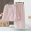 Pijama de Algodón Nube para Niñas, Conjunto de Ropa para el Hogar de Manga Larga Fino Estilo Princesa para Niñas Mayores, Primavera y Otoño