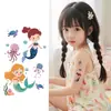 Hermosos Tatuajes de Pegatina de Sirena de Cuento de Hadas con Brillo de Colores Fáciles de Limpiar Brazo Pecho Linda e Interesante Decoración Personalizada