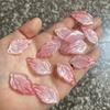 20 peças de 16 * 30mm colorido vitrificado peônia folha Jade Hairpin flor folha folha diy antigo hairpin jóias acessórios