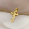 [Oro Real de Cobre] Bloque de Construcción Estrella Diamante Cruz Moda Comercio Exterior Transfronterizo DIY Joyería Cobre Circonio Microincrustado Accesorios Colgantes