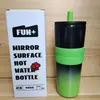 Taza térmica de alta calidad y estéticamente agradable, linda taza de café de acero inoxidable 316, adecuada para mujeres, con pajilla para usar en el coche y gran capacidad para contener hielo y agua.