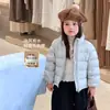 (9.22 Novidades) Jaqueta de Penas Feminina Roupa de Inverno 90 Penas de Pato Branco Top Estiloso Infantil Roupa de Bebê