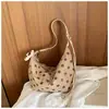 Bolso de hombro de lunares estilo coreano, elegante, de lujo ligero, versátil, bolso de axila de gran capacidad, bolso nicho de gamuza para madre e hijo