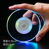 Posavasos Transparente con Luz LED para Bar, Posavasos para Cócteles, Base Iluminada para Bartending, Lámpara de Base Iluminada, Luz para Té de Leche