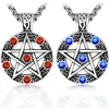 2023 Venta Caliente Poder Misterioso Energía del Universo Pentagrama Colgante Retro de Acero de Titanio Moda para Hombres y Mujeres Collar Personalizado