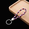 Llavero de Cordón de Cuero Trenzado Lanyard para Llaves de Cuero Accesorio Colgante de Coche de Alta Gama Regalo Pequeño para Actividades Al por Mayor en Stock