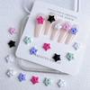 Venta al por mayor Celebridad de Internet colorido Forma barroca amor estrella de cinco puntas joyería para uñas resina decoración de uñas para chica bonita