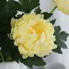 Buquê de crisântemos artificiais de haste única para decoração de cena, crisântemo em camadas de alta qualidade, crisântemo de seda dourada, flores artificiais para casamento