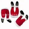 Decorações de Árvore de Natal Transfronteiriças, Decorações de Porta de Pelúcia, Enfeites de Perna de Papai Noel e Elfo, Enfeites para Vasos de Casa, Decorações de Natal