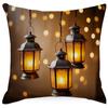 Funda de almohada de luna dorada étnica transfronteriza Decoración para el hogar navideño Cojín para asiento de linterna Cojín para sofá de casa en la sala de estar