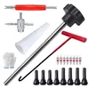 Ferramentas de Reparo de Pneus, Conjunto de Ferramentas para Instalação de Válvulas, Kit de Reparo de Pneus, Conjunto de Ferramentas para Núcleo de Válvula
