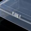 Caja de Plástico Rectangular de 12.5CM Luya Ferretería Nail Art Pegamento Pat Esponja Sticker PP Transparente Tapa Abatible Caja de Almacenamiento