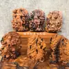 Estátuas de Madeira de Trovão Naturais da Montanha Longhu: Rei Lingguan Zhao Gongming, Zhong Kui, Imperador Wen Chang, Zhenwu Dadi, Imperatriz de Nove Caudas