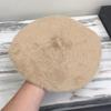 Boina Clásica Larga de Pelo de Conejo Color Sólido para Niñas Otoño e Invierno Nuevo Artística Simple de Felpa Sombrero de Pintor