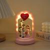 Nueva luz de noche para pareja de San Valentín con cubierta de cristal musical, luz de noche, regalo para estudiantes, pequeños adornos, boutique