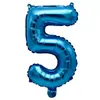 Globo digital de papel de aluminio azul caliente original de 16 pulgadas del 0 al 9 suministros de decoración para fiesta de cumpleaños de bebé diseño de película de aluminio