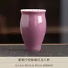 Juego de té de cerámica con esmalte de flor de glicina para Kung Fu, juego de tetera gaiwan y tazas de té para uso doméstico, caja de regalo de arte del té de lujo