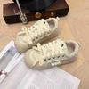 Sapatos plataforma outono e inverno estilo pão feminino casuais estilo coreano antiderrapantes quentes versáteis com forro de lã para estudantes de nicho