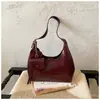 Moda Estilo Coreano Bolsa de Ombro para o Trabalho Feminina 2026 Nova Bolsa Simples de Meia-Lua Versátil Alça Larga de Ombro Bolsa de Ombro Único Transversal