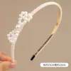 Nueva diadema de perlas, de lujo ligero y elegante, versátil para salir, diadema de corona alta, estilo coreano de alta gama