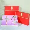 Set de Regalo de Tres Piezas con Toalla de Terciopelo Coral y Toalla de Baño Caja de Regalo para Negocios Souvenir Regalo de Agradecimiento Regalo para Eventos Caja de Regalo de Alta Gama