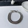 Pulsera simple de metal estilo ins para hombre, moda dominante, cadena de hueso de dragón, tendencia genial, joyería personalizada de regalo
