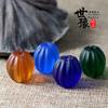 Color antiguo cuentas de vidrio viejo cuentas de calabaza esmerilado hecho a mano retro cuentas espaciadoras viejas accesorios de joyería al por mayor