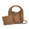 Bolsa Cesta de Vegetais Tecida Feita à Mão Transfronteiriça, Mini Bolsa Balde de Neoprene para Ombro e Transversal, Bolsa de Mão Exquisita e Fofa