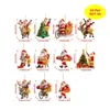Amazon Acrílico Plano 2D Papá Noel Árbol de Navidad Colgante Decoración Espejo Retrovisor del Coche Colgante para Mochila