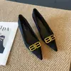 Sapatos Femininos Bico Fino Salto Agulha Outono 2026 com Decoração de Fivela Metálica, Estilo Francês Versátil Sapatos Profissionais B333-F25