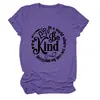 SÉ AMABLE EN UN MUNDO Camiseta casual de manga corta con cuello redondo para mujer Amazon eBay tienda independiente