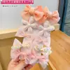 Grampo de Cabelo Flor Laço Fofo Estilo Coreano Acessório de Cabelo para Meninas Pequenas, Presilha para Franja, Grampo de Cabelo para Crianças, Não Danifica o Cabelo, Acessório de Cabelo para Meninas