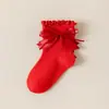 Nuevos Calcetines Infantiles 2026 para Bebés y Niños, Calcetines para Bebé Estilo Español con Lazo Grande, Calcetines de Estudiante Princesa para Niñas, Calcetines con Puño Holgado