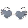 Gafas de sol irregulares con forma de corazón de estilo coreano, gafas de sol de alta gama y moda para mujer, gafas anti-ultravioleta