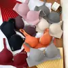 Venta al por mayor transfronteriza de sujetadores sin aros, sin costuras, con estampado de letras estilo británico para bustos pequeños, sujetadores push-up para niñas, Novedades