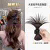 Pluma de pollo, volante, fuente, cola de caballo alta, pinza para sujetar el cabello, exhibición de cabello para la parte posterior de la cabeza para mujeres, pinza para el cabello, media peluca, pinza para el cabello con forma de tiburón, tocado
